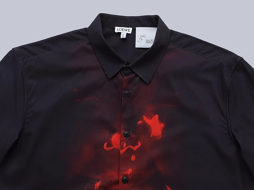 Loewe x Studio Ghibli Calcifer Print Short-Sleeve Shirt Black - 31