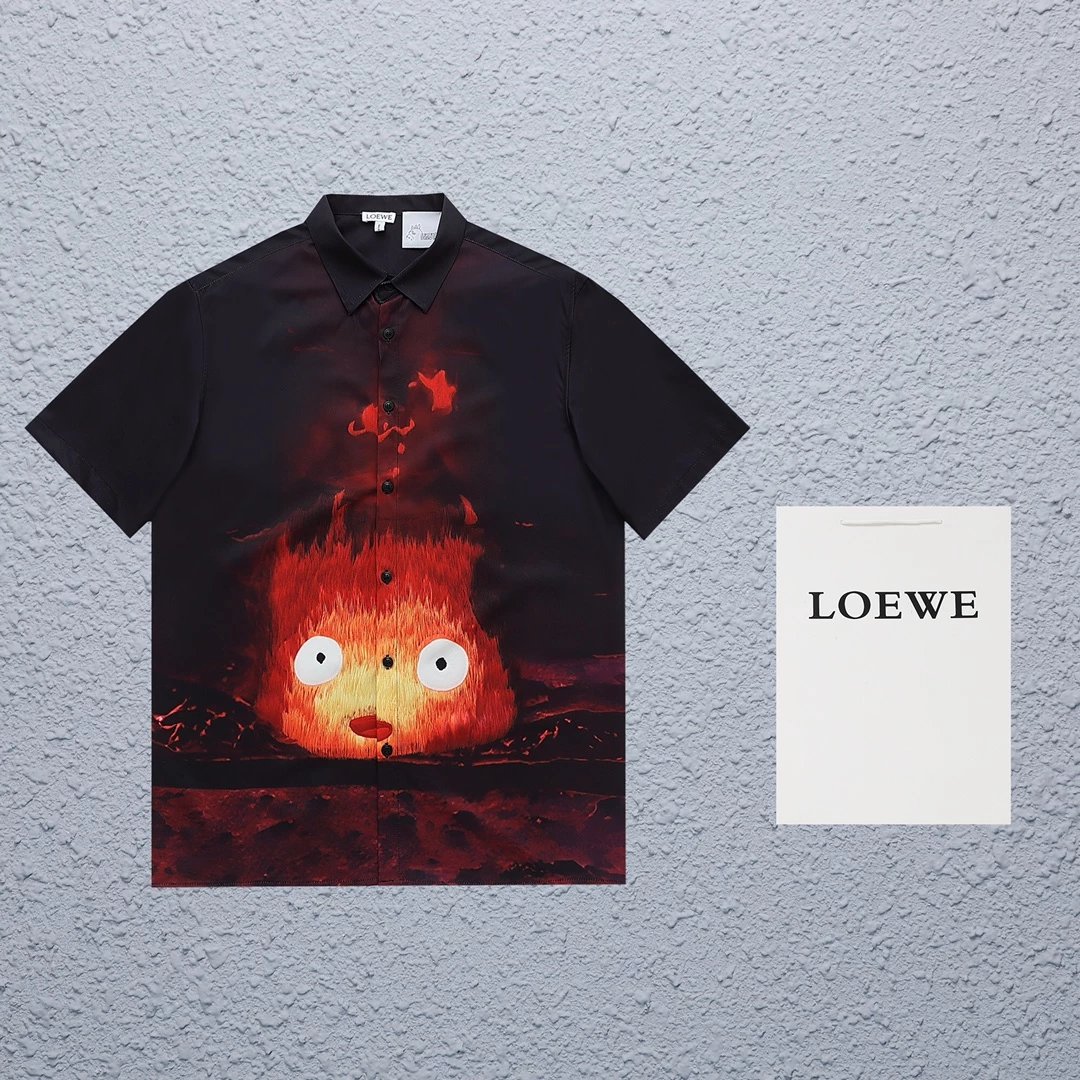 Loewe x Studio Ghibli Calcifer Print Short-Sleeve Shirt Black - 29