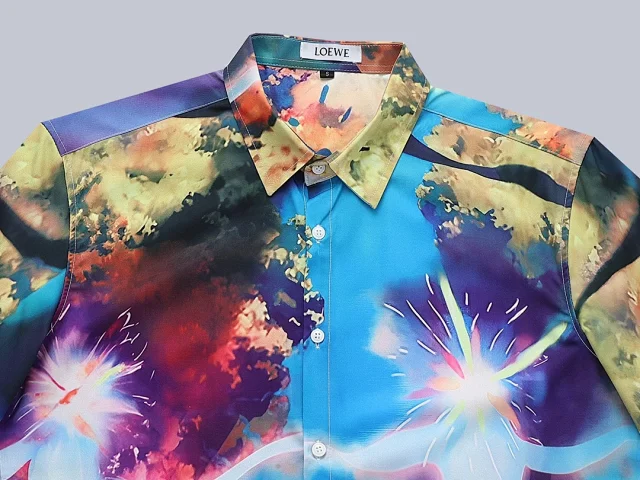 Loewe Shirts Short-Sleeve Graphic Button-Up Shirt product detail image 22
