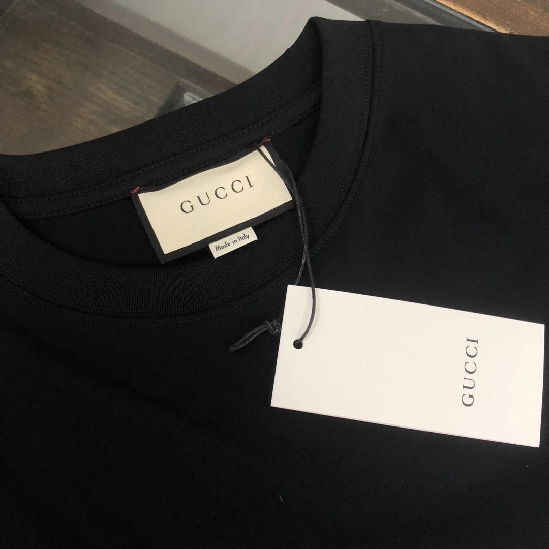 Gucci Interlocking G Circle Logo Black T-Shirt - 44