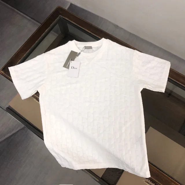 Dior T-Shirts Oblique-pattern crew-neck product detail image 25