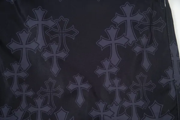 Chrome Hearts x Unknown Brand Cross-Embellished Black Shorts - 40