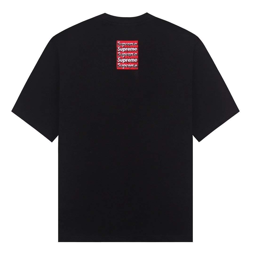 Balenciaga x Supreme Logo Print White T-Shirt - 15