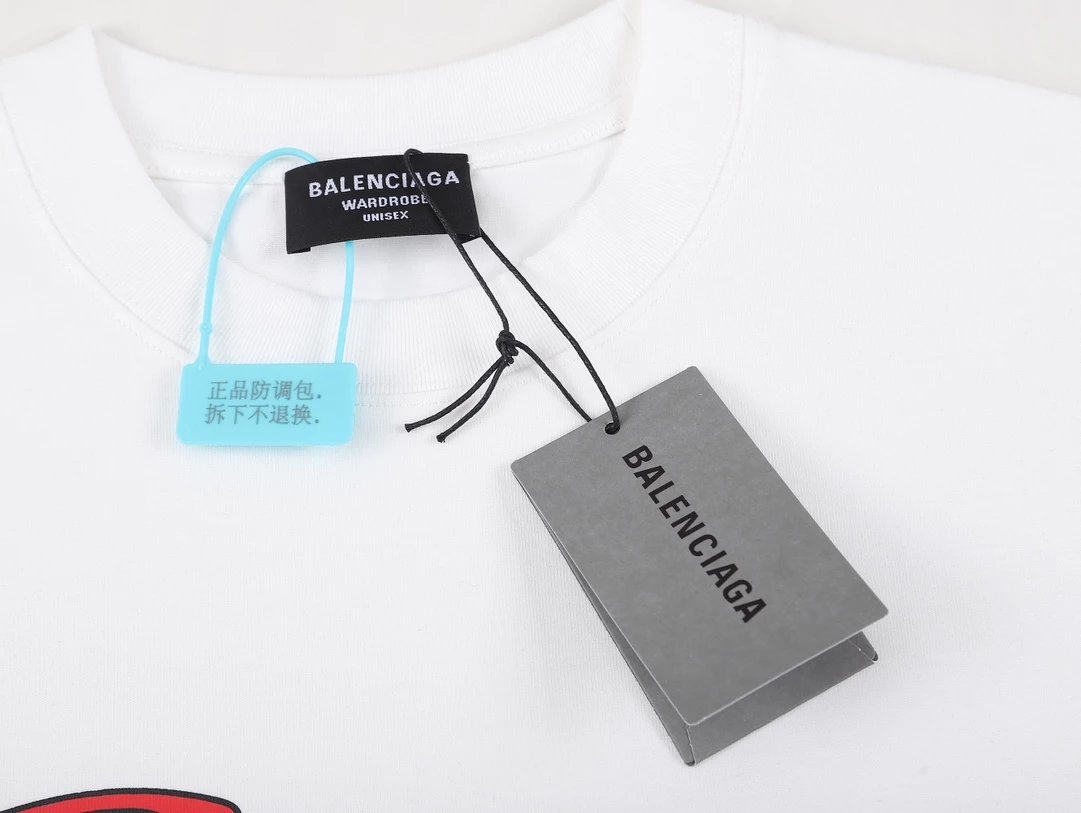 Balenciaga x Supreme Logo Print White T-Shirt - 42