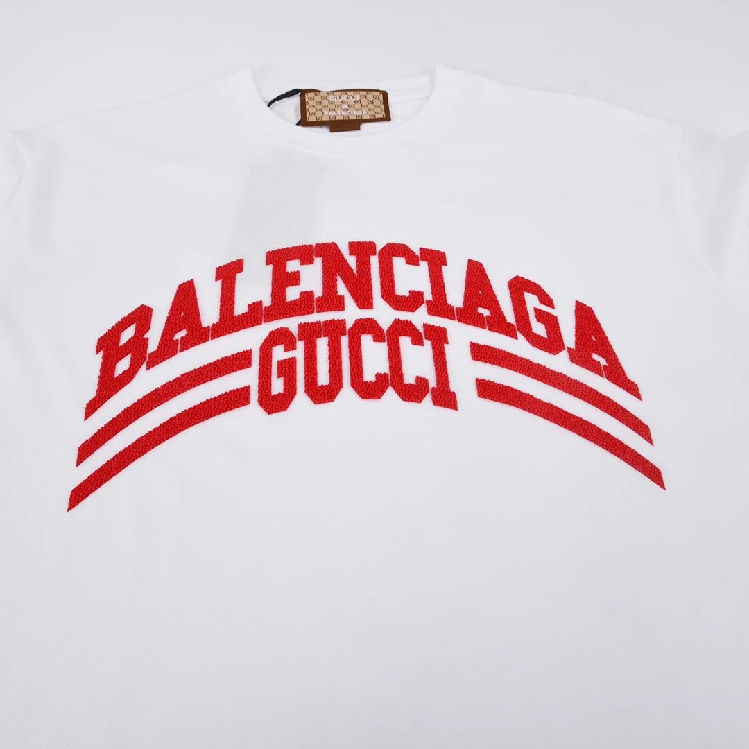 Balenciaga x Supreme Logo Print White T-Shirt - 21