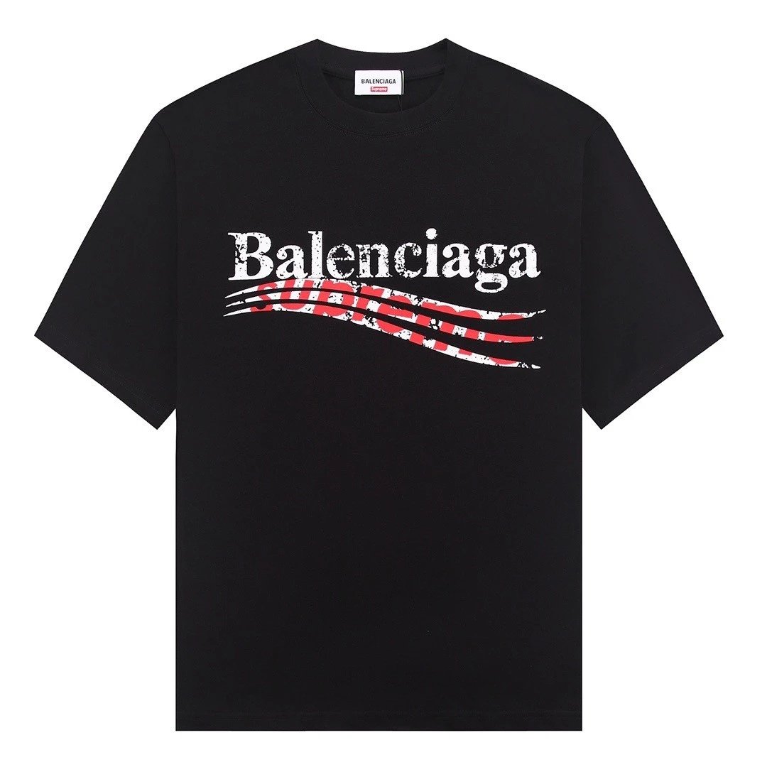 Balenciaga x Supreme Logo Print White T-Shirt - 14