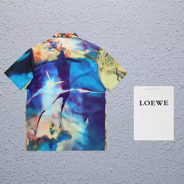 Loewe Shirts Short-Sleeve Graphic Button-Up Shirt product detail image 20