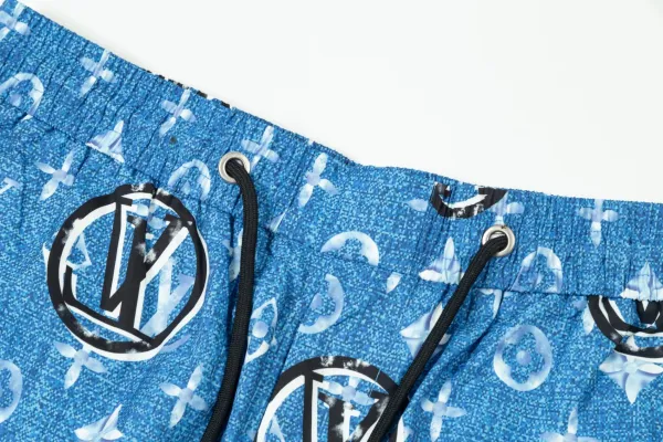 Louis Vuitton Monogram Print Swim Shorts Black - 24