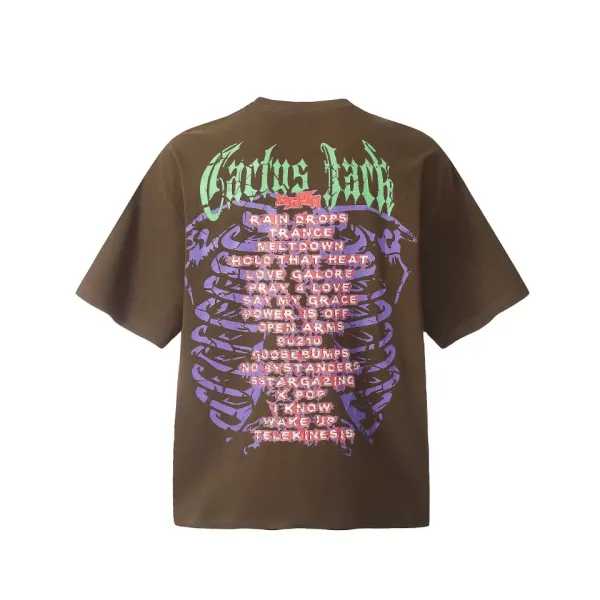 Astroworld Psycho Meme Brown T-Shirt - 22