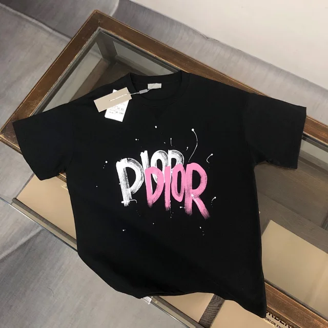 Dior T-Shirts Oblique-pattern crew-neck product detail image 60