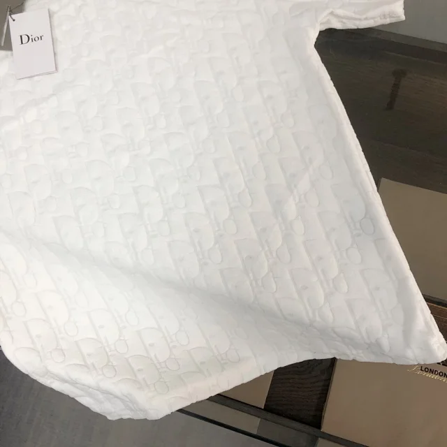 Dior T-Shirts Oblique-pattern crew-neck product detail image 28