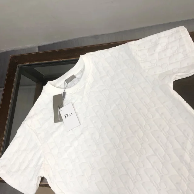 Dior T-Shirts Oblique-pattern crew-neck product detail image 26