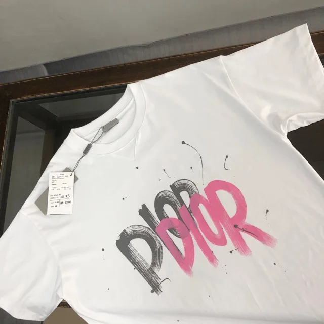 Dior T-Shirts Oblique-pattern crew-neck product detail image 51