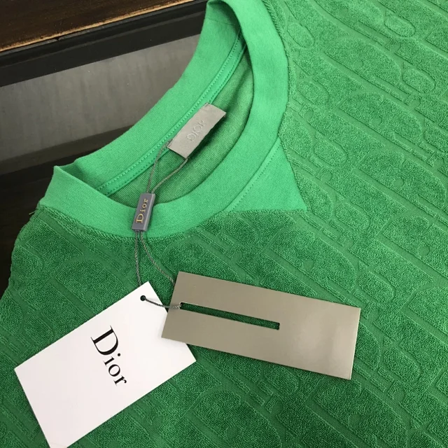 Dior T-Shirts Oblique-pattern crew-neck product detail image 35
