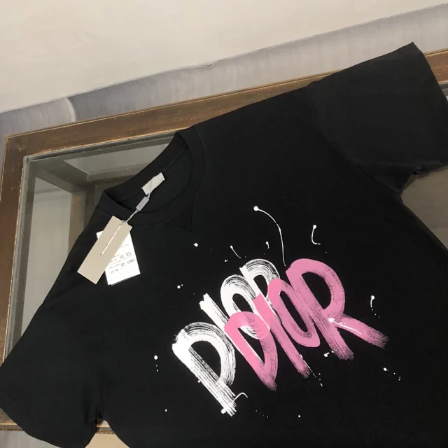 Dior T-Shirts Oblique-pattern crew-neck product detail image 62