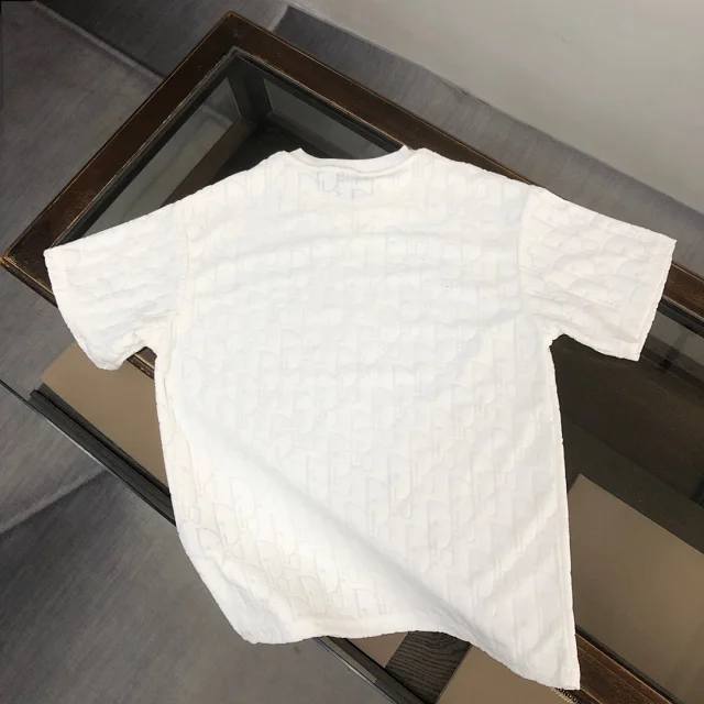 Dior T-Shirts Oblique-pattern crew-neck product detail image 32