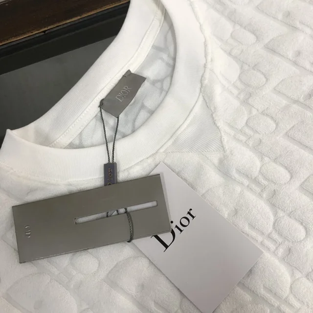 Dior T-Shirts Oblique-pattern crew-neck product detail image 27