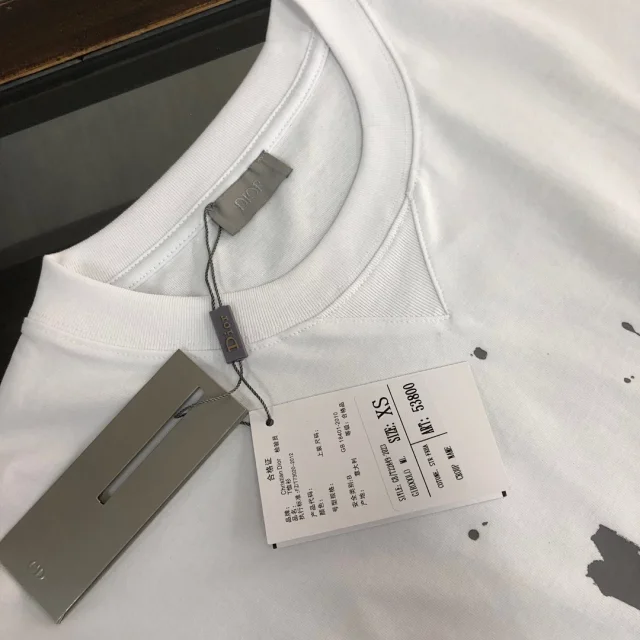 Dior T-Shirts Oblique-pattern crew-neck product detail image 52