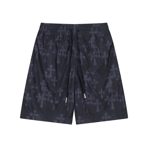 Chrome Hearts x Unknown Brand Cross-Embellished Black Shorts - 34