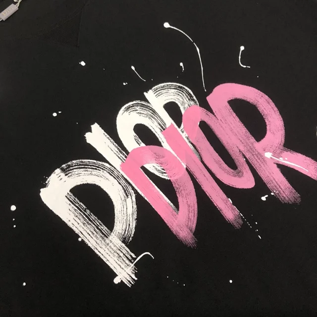 Dior T-Shirts Oblique-pattern crew-neck product detail image 64