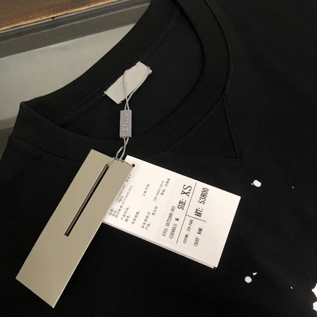 Dior T-Shirts Oblique-pattern crew-neck product detail image 63