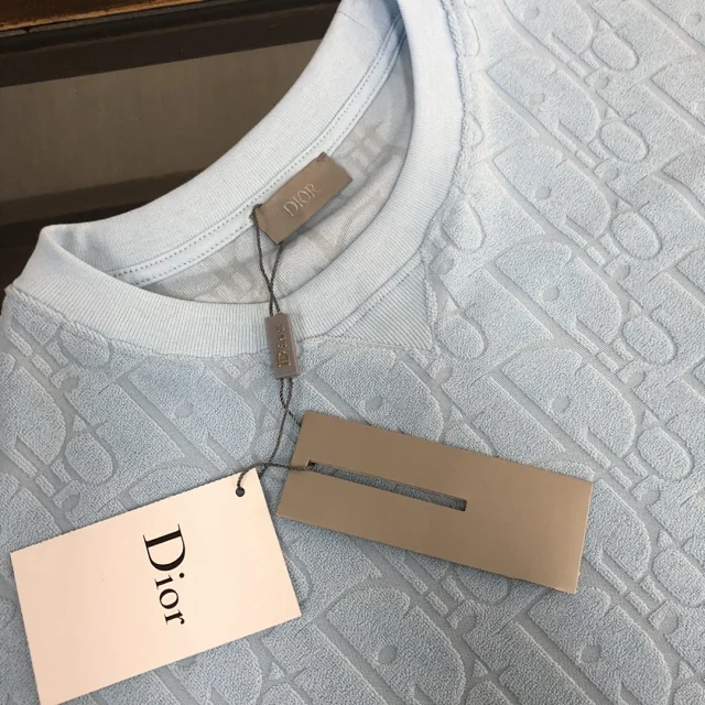 Dior T-Shirts Oblique-pattern crew-neck product detail image 43