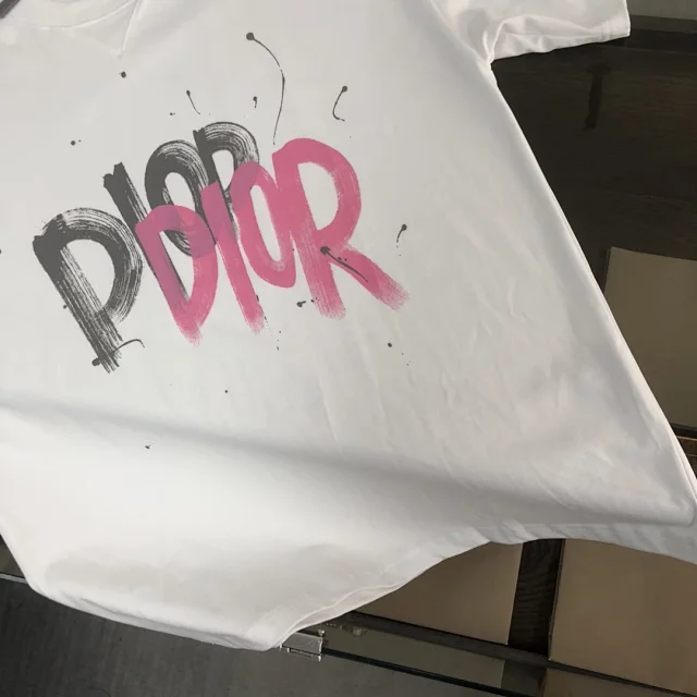 Dior T-Shirts Oblique-pattern crew-neck product detail image 55