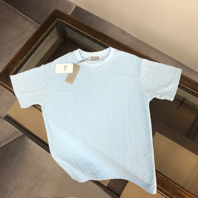 Dior T-Shirts Oblique-pattern crew-neck product detail image 41