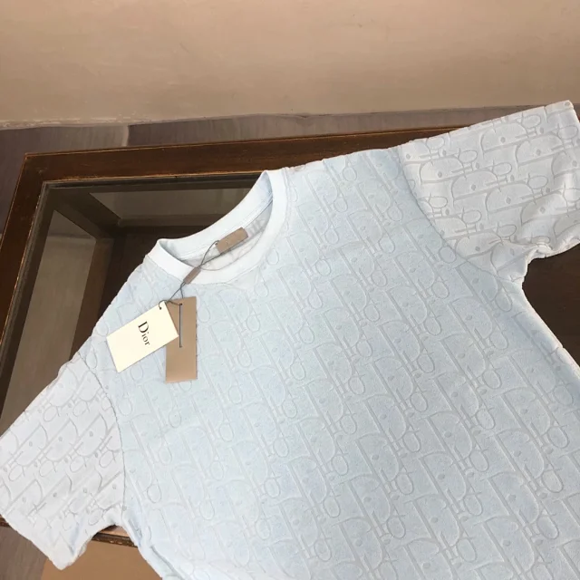 Dior T-Shirts Oblique-pattern crew-neck product detail image 42