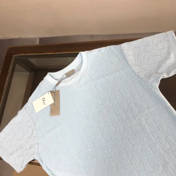 Dior CD Diamond Logo Turquoise T-Shirt - 43