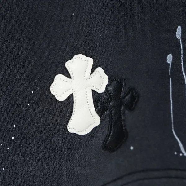 Chrome Hearts x Unknown Brand Cross-Embellished Black Shorts - 19