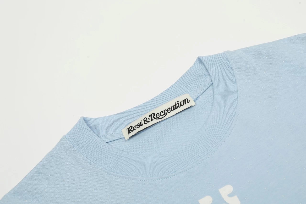 Rest & Recreation Logo Embroidered Pink T-Shirt - 13