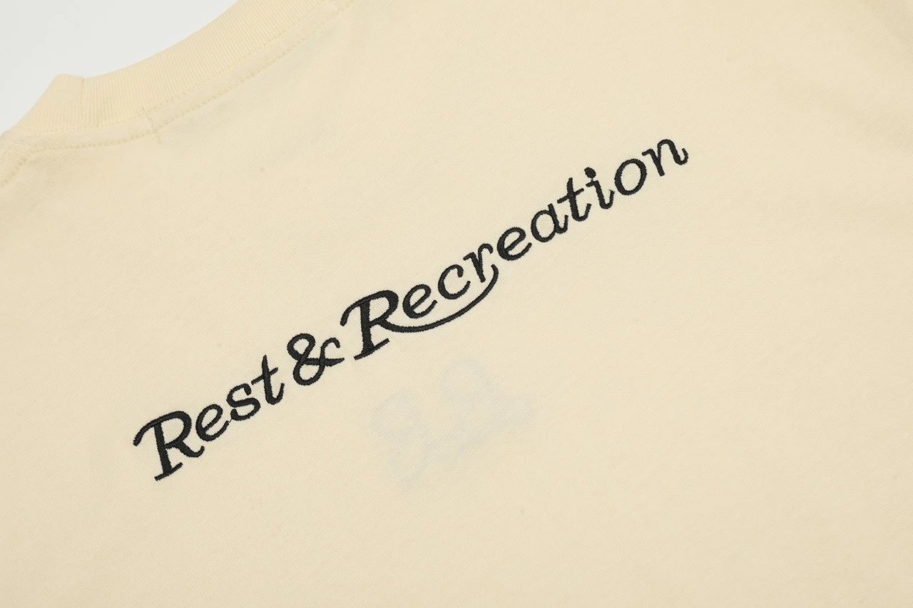 Rest & Recreation Logo Embroidered Pink T-Shirt - 26