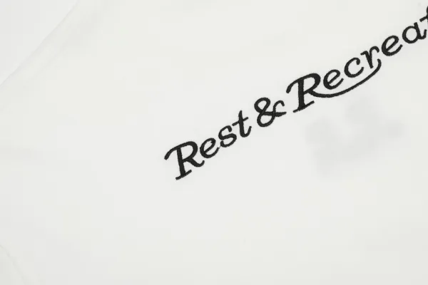 Rest & Recreation Logo Embroidered Pink T-Shirt - 36