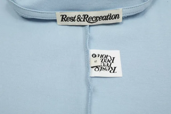 Rest & Recreation Logo Embroidered Pink T-Shirt - 19