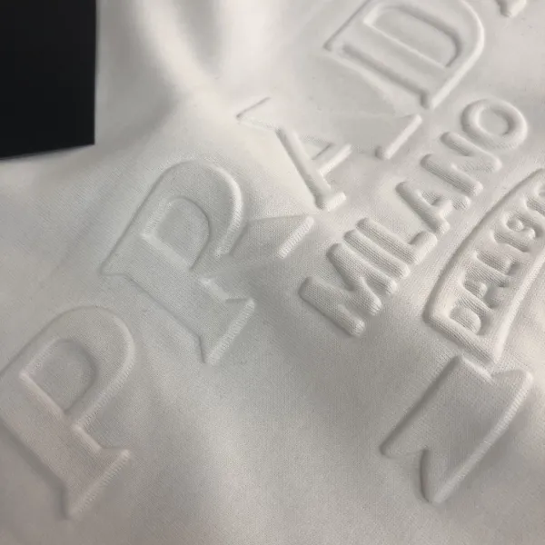 Prada Embossed Logo Beige T-Shirt - 16