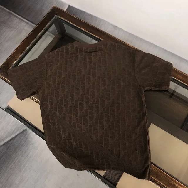 Dior T-Shirts Oblique-pattern crew-neck product detail image 24