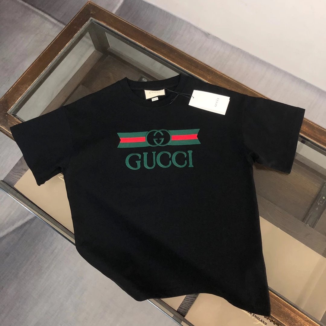 Gucci Interlocking G Circle Logo Black T-Shirt - 28