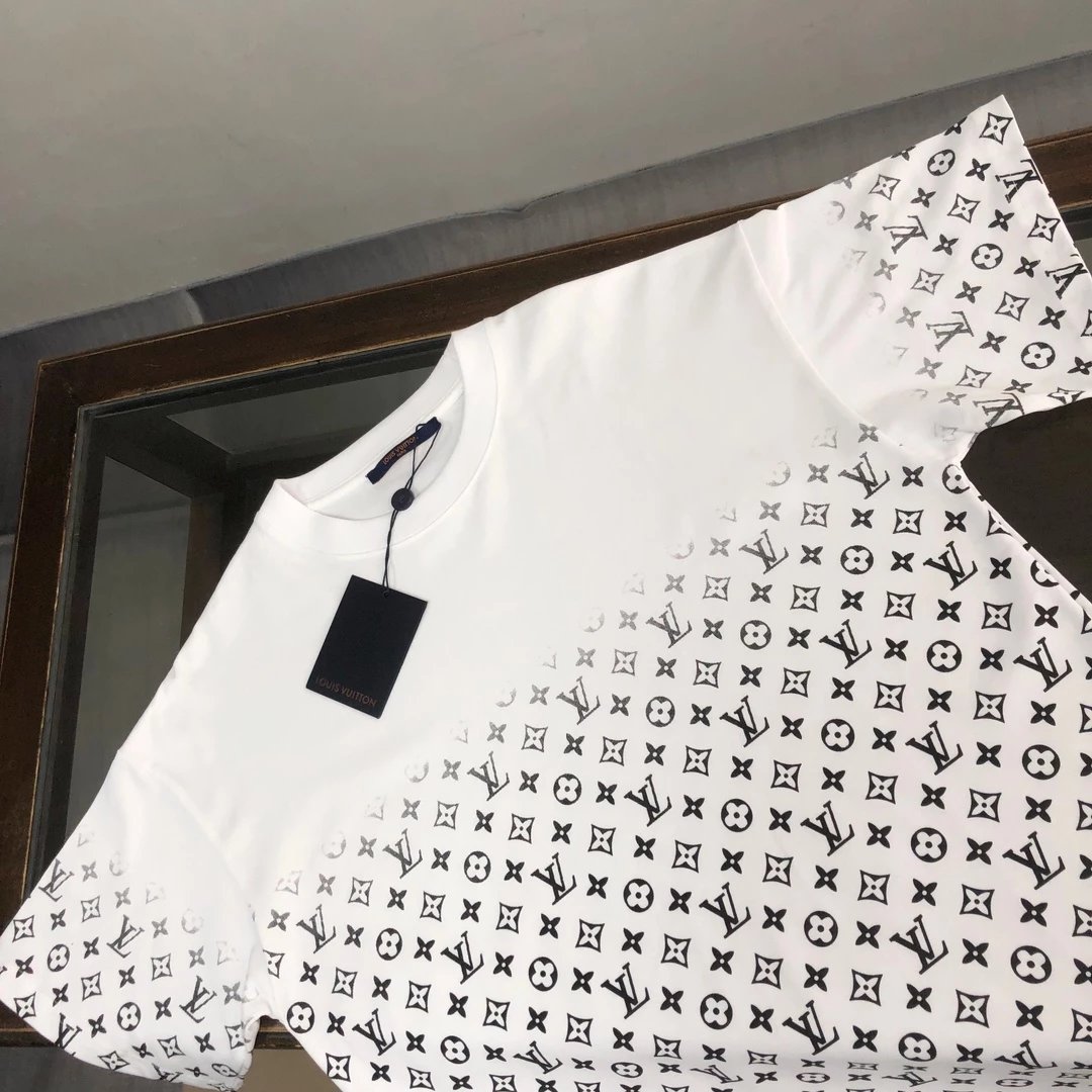 Louis Vuitton Monogram Gradient Print White T-Shirt - 35