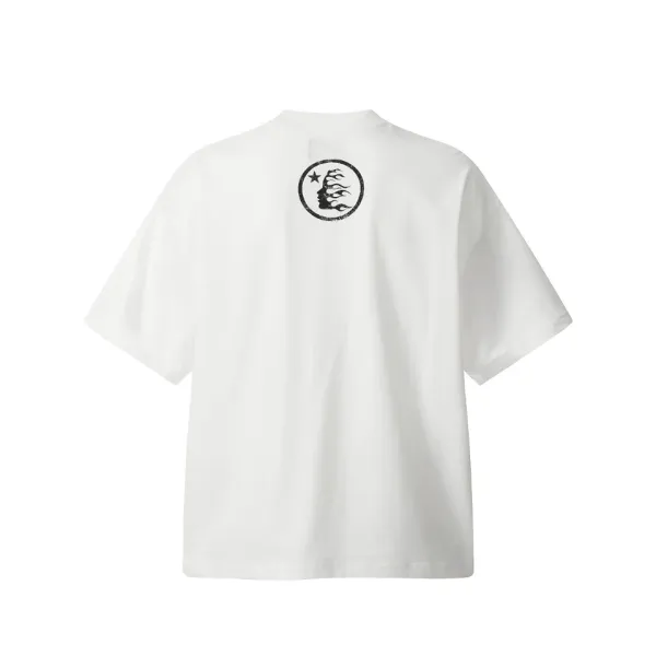 Hell Star Graphic Print Oversized T-Shirt White - 24