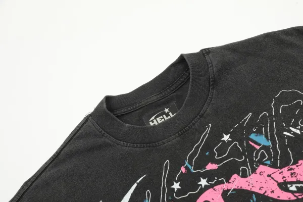 Hell Star Graphic Print Oversized T-Shirt White - 14