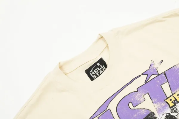 Hell Star Graphic Print Oversized T-Shirt White - 33