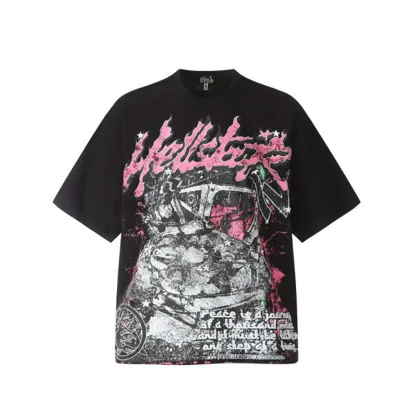 Hell Star Graphic Print Oversized T-Shirt White - 21