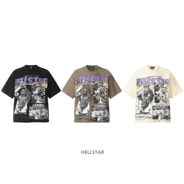 Hell Star Graphic Print Oversized T-Shirt White - 29