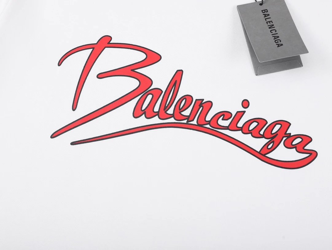 Balenciaga x Supreme Logo Print White T-Shirt - 40