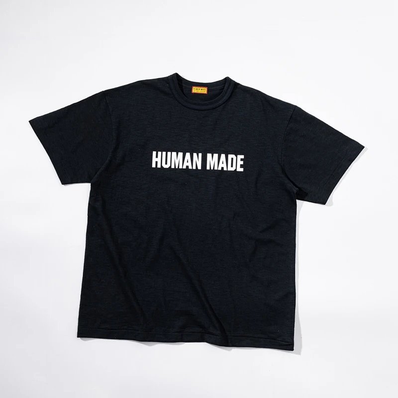 HUMAN MADE 26SS GRAPHIC植绒印花字母休闲运动短袖T恤   颜色：白色 黑色 码数：S M L XL  HM0055
