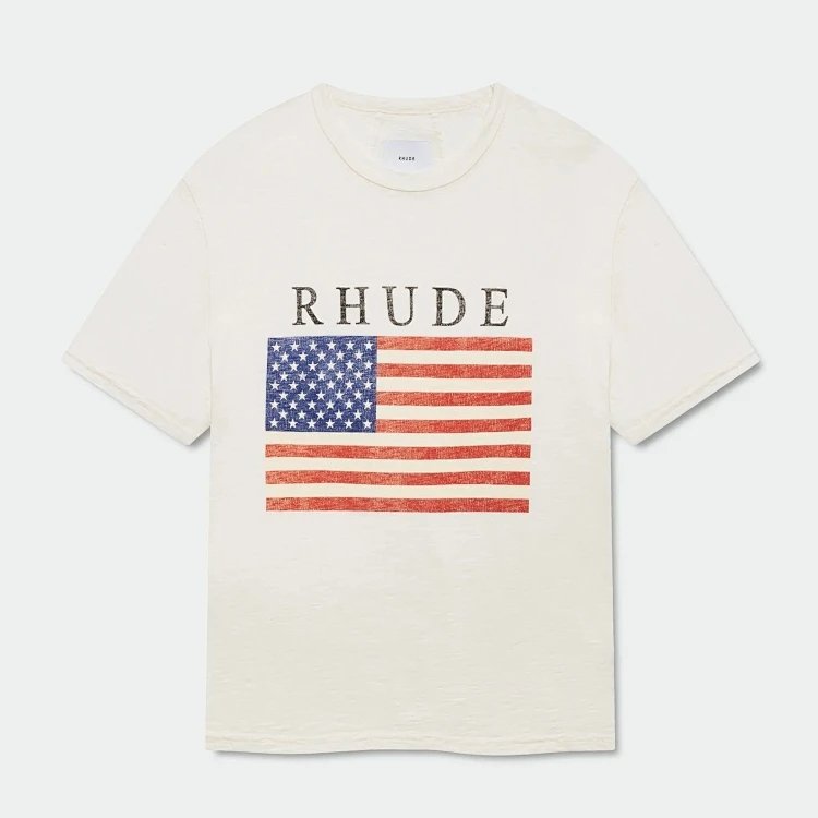 Flag Print Short-Sleeve T-Shirt H8109