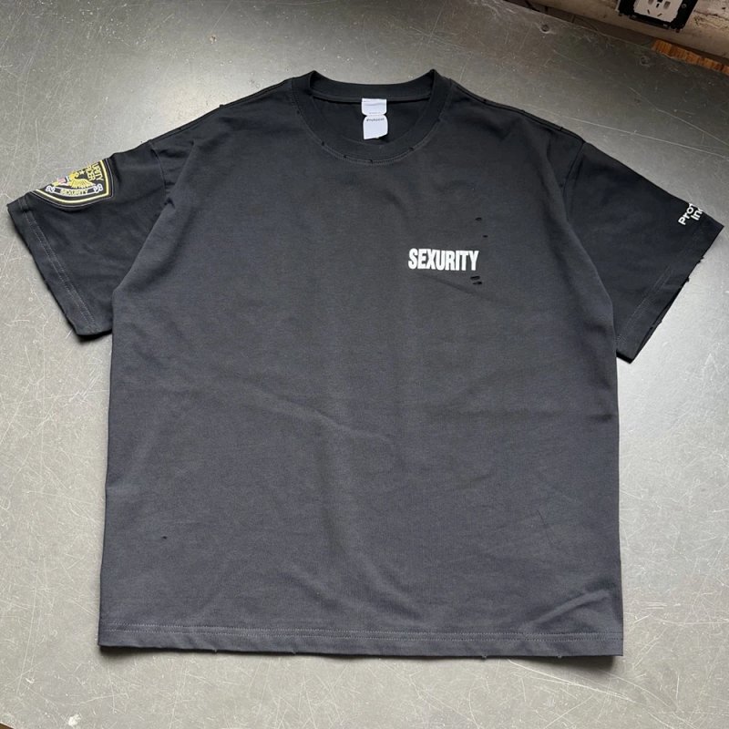 Protocol Index  SEXURITY徽章新款短袖T恤  尺码：1 2 3 颜色： 黑色  P711-1