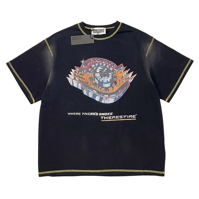 Satoshi Nakamoto Vintage Tee 美式复古T恤 颜色 水洗黑 码数 S M L XL  3162