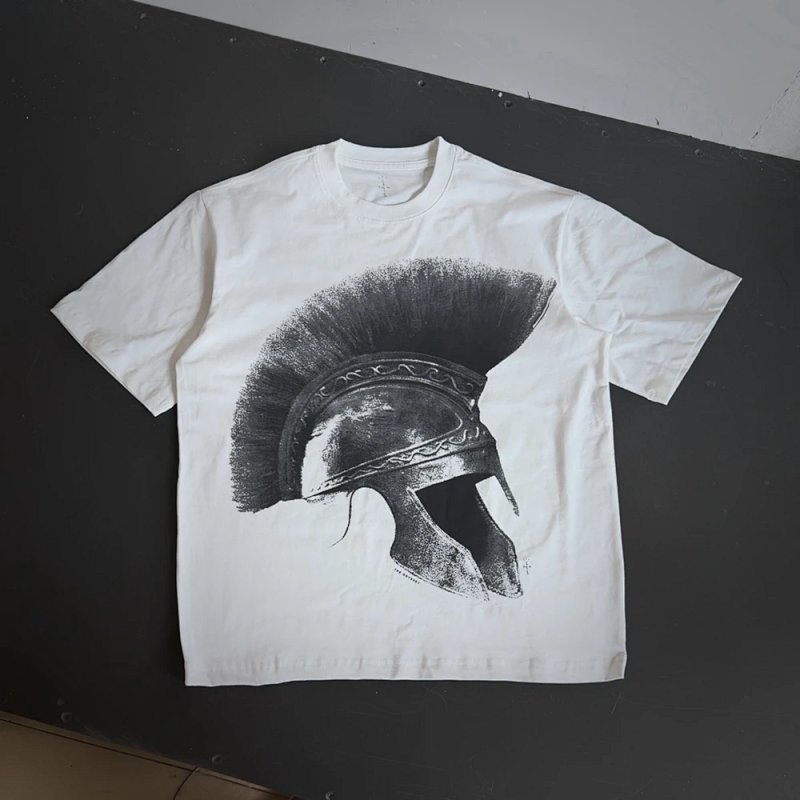 Travis Scott X 《奥德赛》印花T恤 尺码：S M L XL 颜色： 米白色  7807